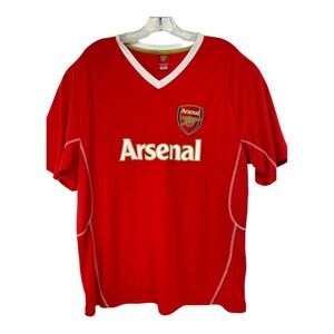 Arsenal Men's Size XL Red V Neck Pullover Soccer Shirt (X28) NWTs